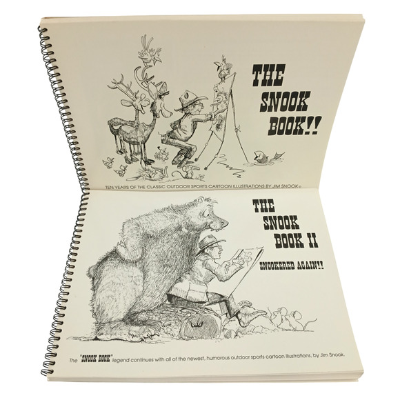 VTG The Snook Book Lot 1 & 2 by Jim Snook – Outdoor Sports Humor Cartoon Books - Picture 2 of 16